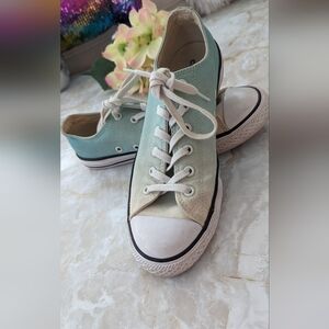 CONVERSE All Star Sea foam Green Low Tops Shoes Size 5